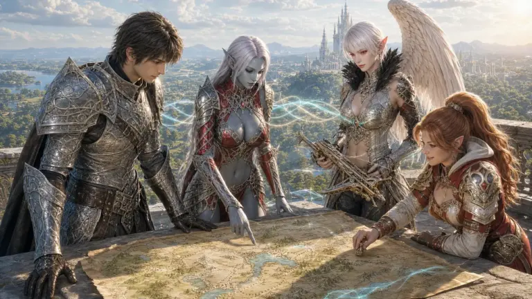 Konzeptbild 1 des Lineage2AI-KI-MMORPG